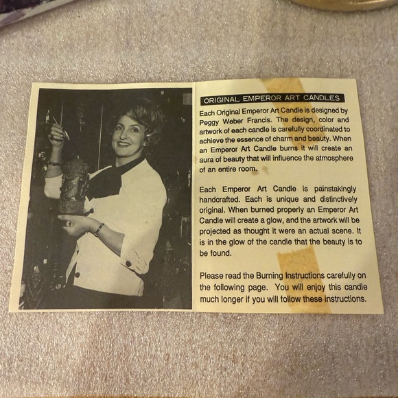 Vintage Emperor Art Creations Noel 1993 Christmas Holiday candle decor - Picture 4 of 5